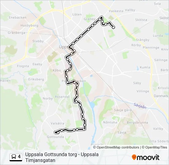 4 Bus Line Map