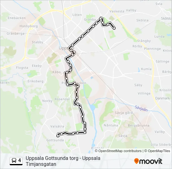 4 Bus Line Map