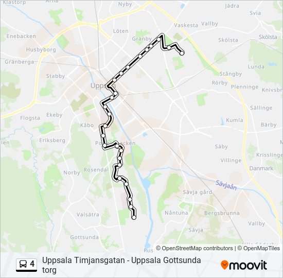 4 bus Line Map