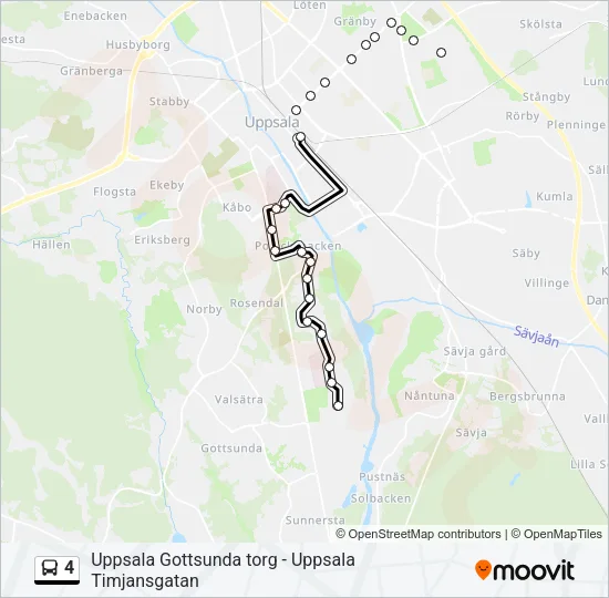 4 Bus Line Map