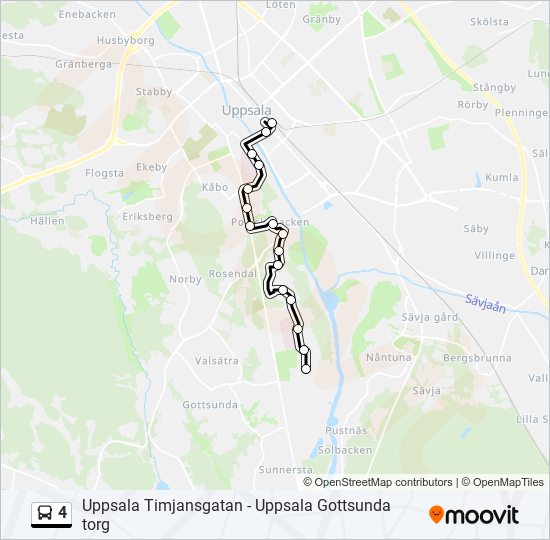 4 bus Line Map