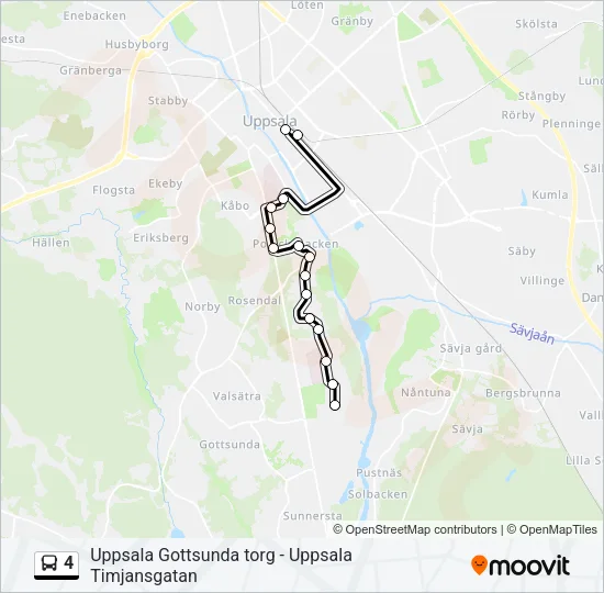 4 Bus Line Map