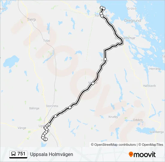 751 Bus Line Map