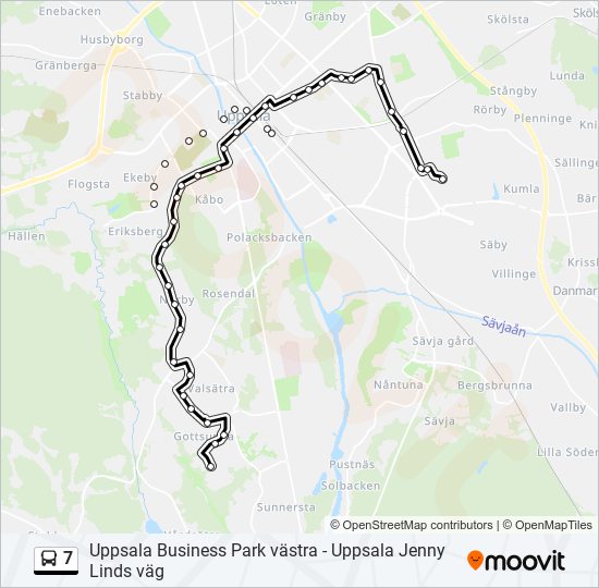 7 bus Line Map