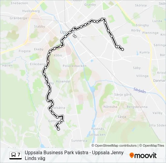 7 Bus Line Map