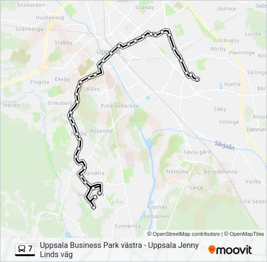 7 Bus Line Map