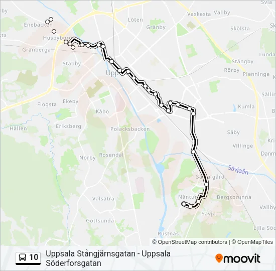 10 Bus Line Map