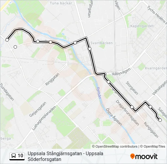 10 Bus Line Map
