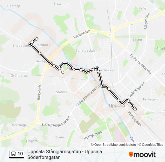 10 Bus Line Map