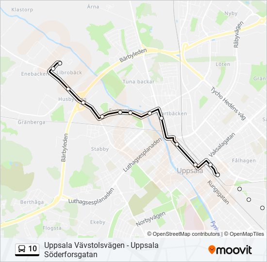 10 bus Line Map