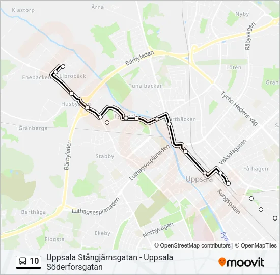 10 Bus Line Map