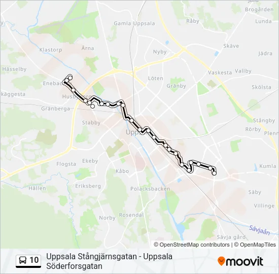10 Bus Line Map