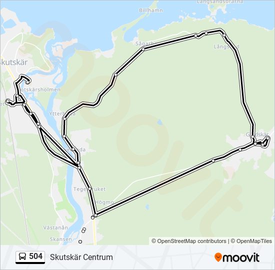 504 bus Line Map