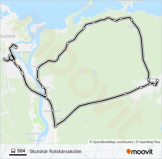 504 Bus Line Map