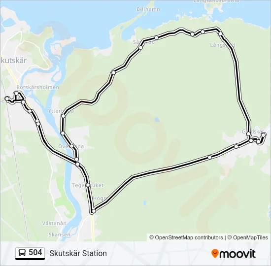 504 Bus Line Map