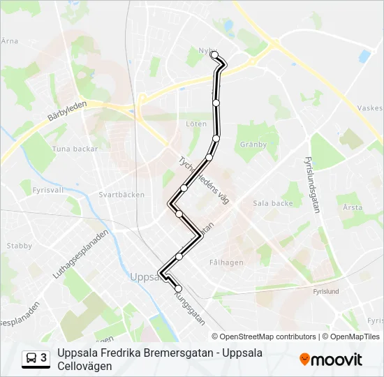 3 Bus Line Map