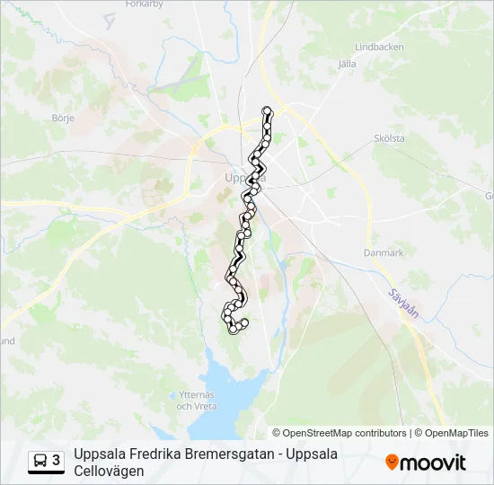 3 Bus Line Map