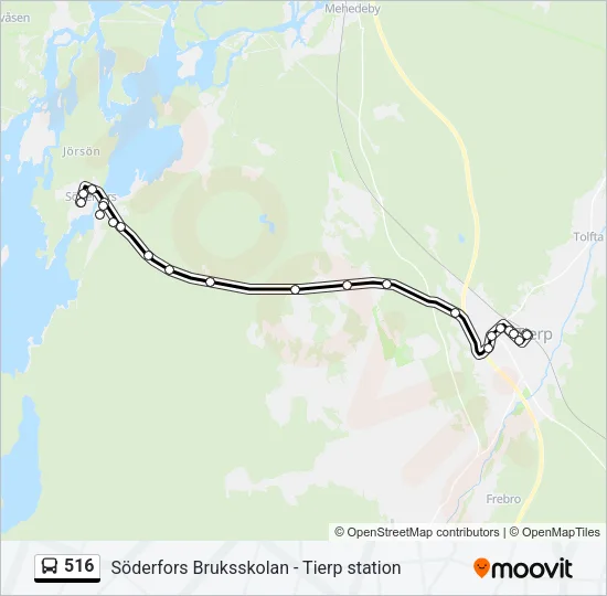 516 Bus Line Map