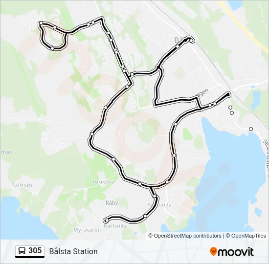 305 Bus Line Map