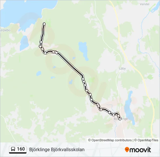 160 Bus Line Map