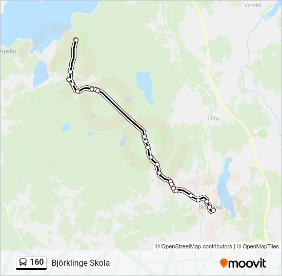 160 Bus Line Map