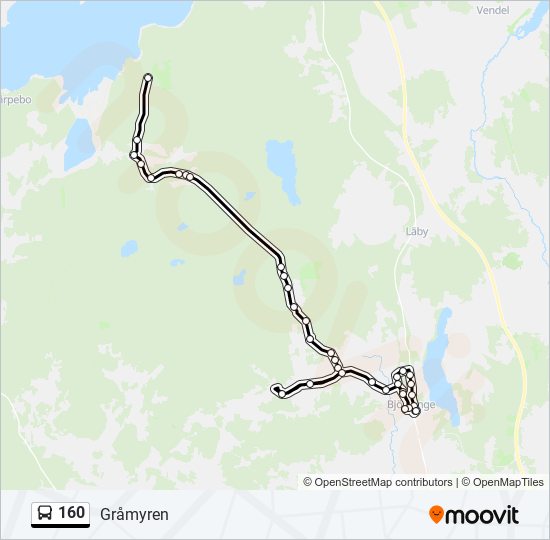 160 bus Line Map