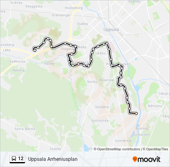 12 bus Line Map