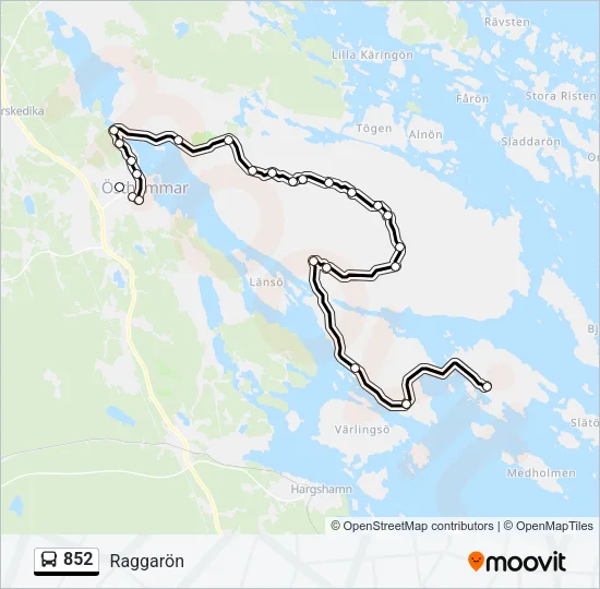 852 Bus Line Map