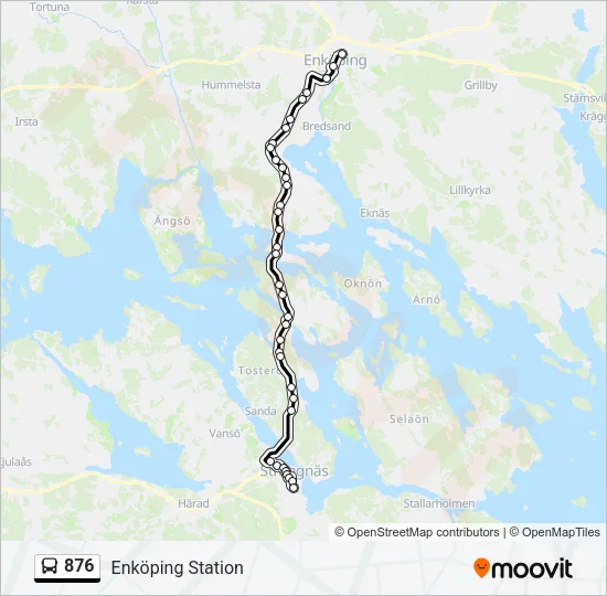 876 Bus Line Map