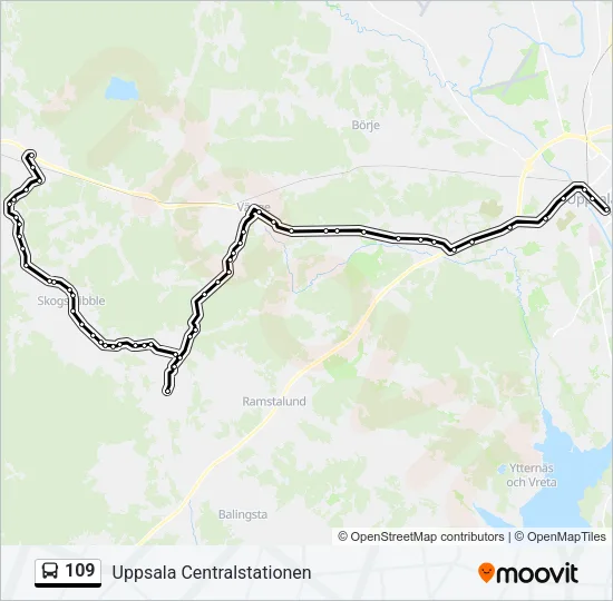109 Bus Line Map