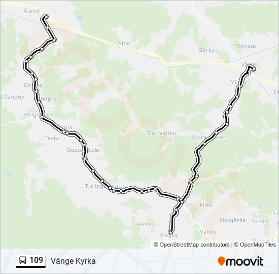 109 bus Line Map