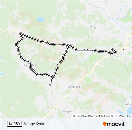 109 bus Line Map