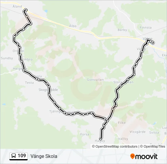 109 Bus Line Map