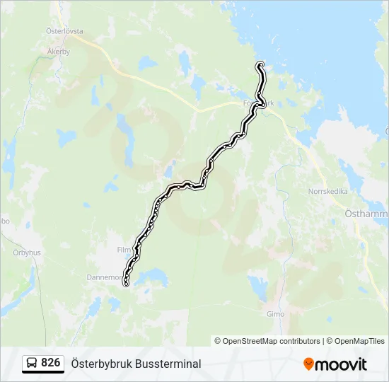 826 Bus Line Map