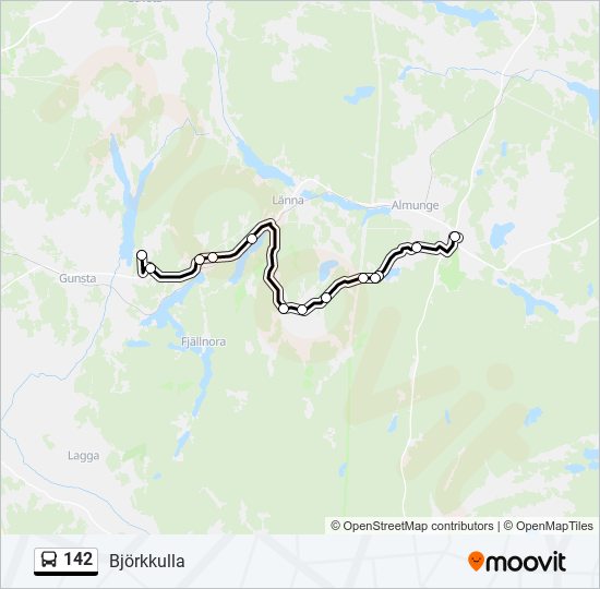 142 bus Line Map