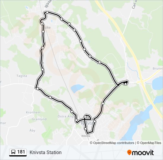 181 bus Line Map