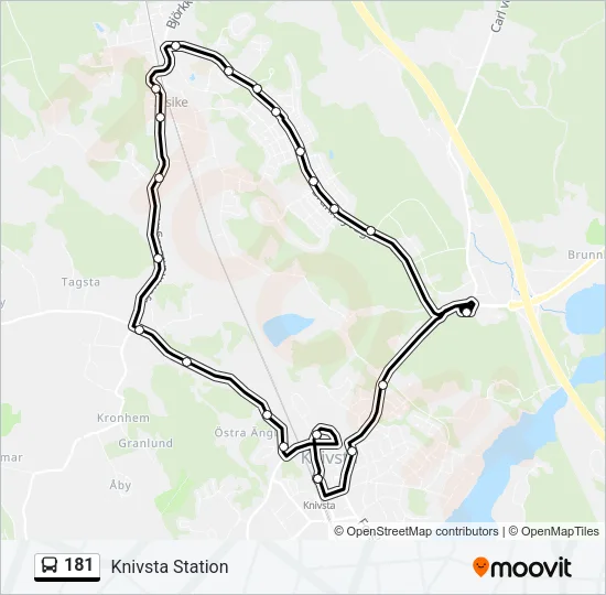 181 Bus Line Map