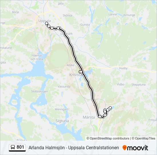 801 Route: Schedules, Stops & Maps - Uppsala Centralstationen (Updated)