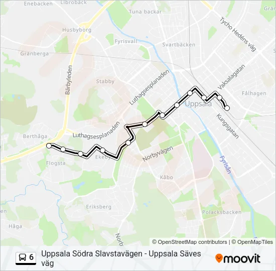 6 Bus Line Map