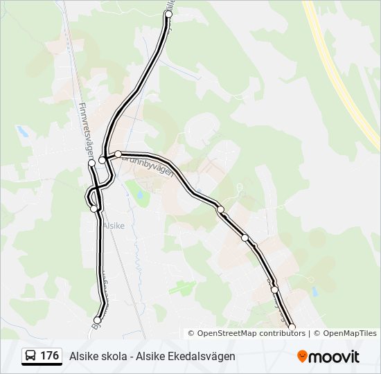 176 bus Line Map