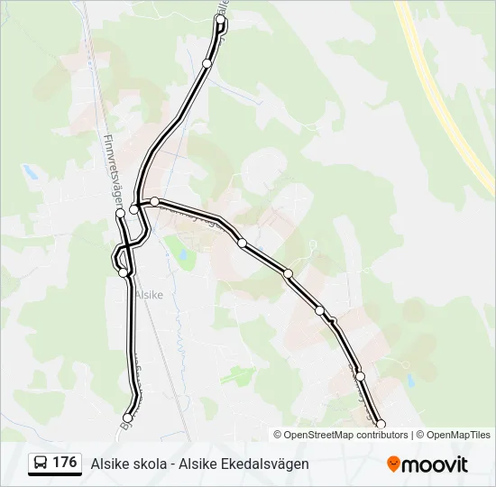 176 Bus Line Map