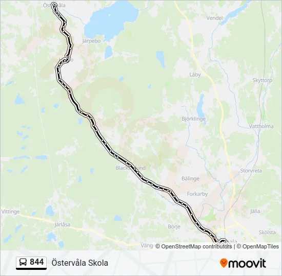 844 Bus Line Map