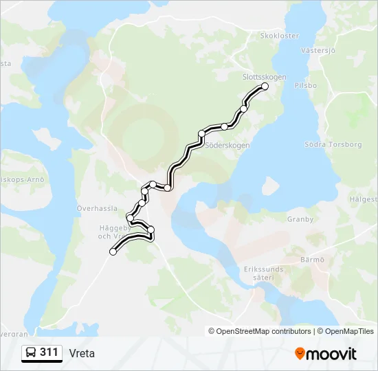 311 Bus Line Map