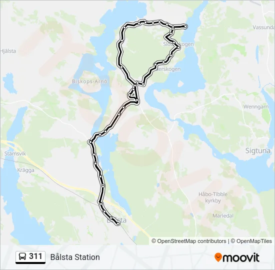 311 Bus Line Map