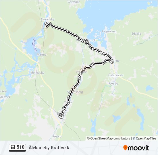 510 bus Line Map