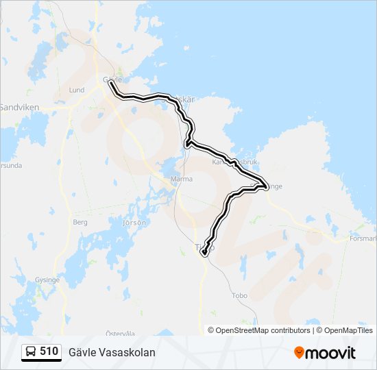 510 bus Line Map