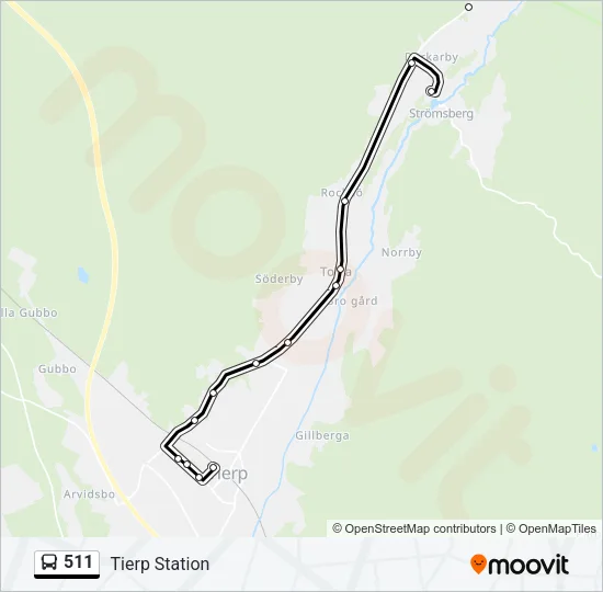 511 Bus Line Map