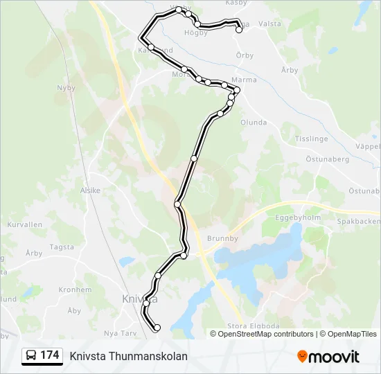 174 Bus Line Map