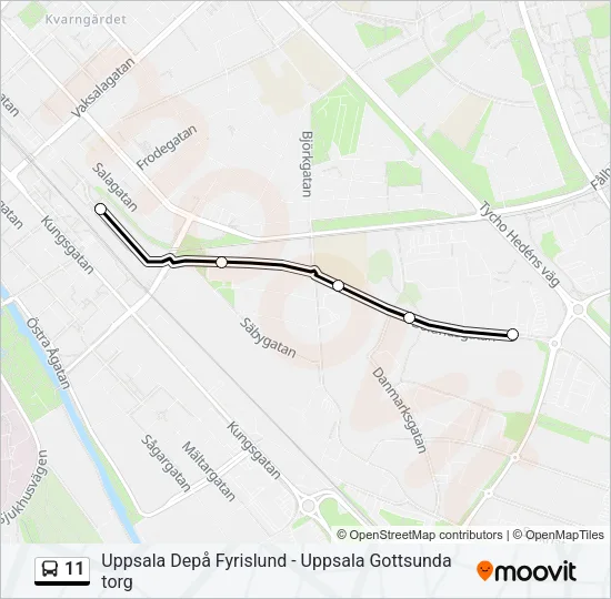 11 Bus Line Map