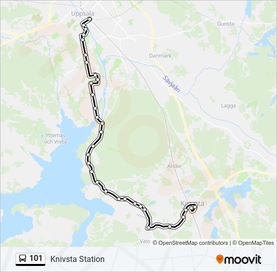 101 bus Line Map